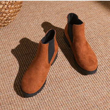 SH370 - Suede round toe Martin boots